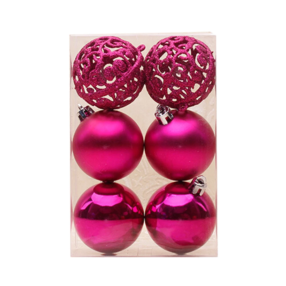 Christmas Tree Decor Ball Bauble Hanging Xmas Party Ornament Decorations For Home Christmas Decorations 6Pcs