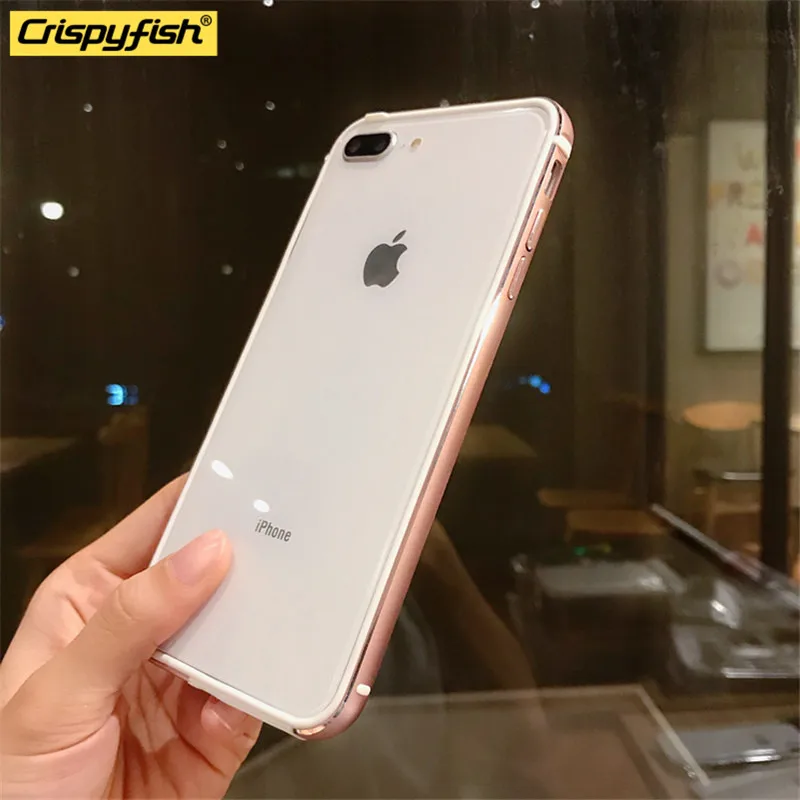 PInk Модный простой ТПУ металл рамка для iPhone 5S 6 6s силиконовый чехол для iPhone 7 8 Plus X Xr Xs Max ударопрочный бампер мягкий чехол - Цвет: PInk