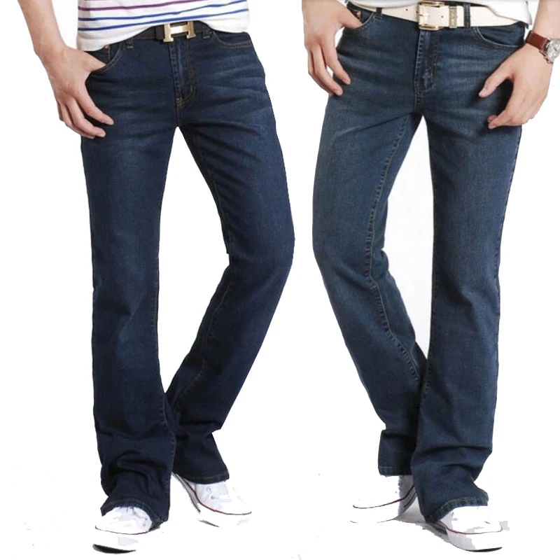 Color Light Blue Nostalgic Dark Blue Jeans Male 19 Autumn Men S New Micro Speaker Jeans Elastic Slim Trumpet Pants Jeans Aliexpress