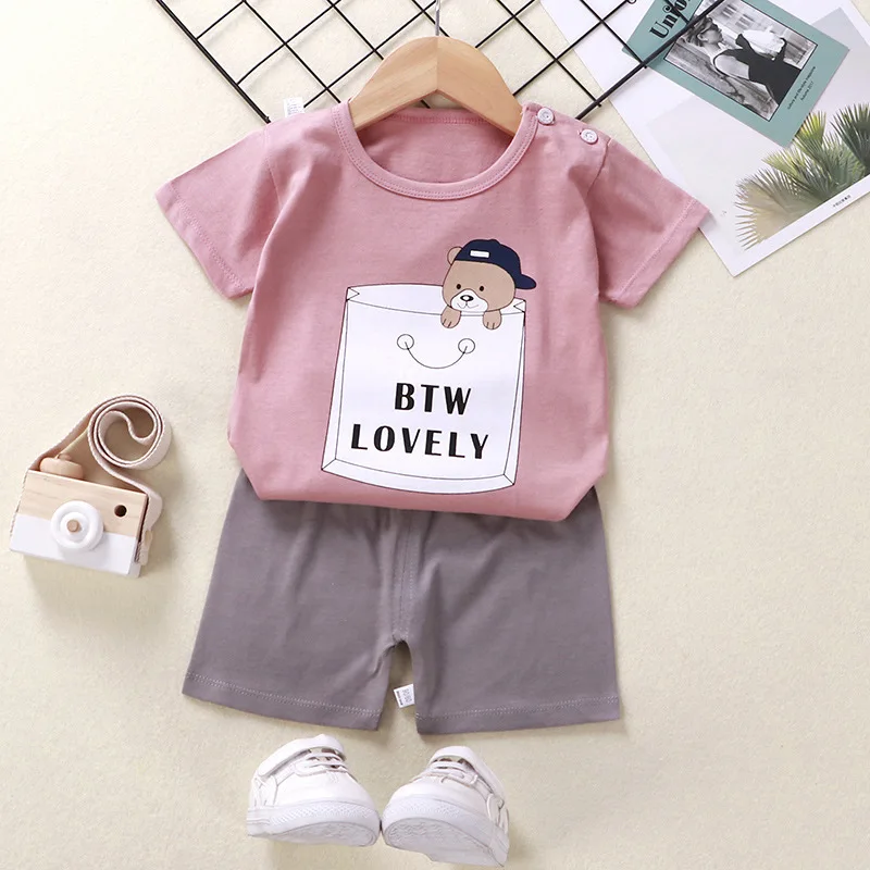 clothing sets black	 Children's Summer Suit Clothes Cotton New Baby Short Sleeve Shorts Clothing Boys' Clothes 2021 Girls' Baby Summer Casual Set dad and baby clothing sets	 Clothing Sets