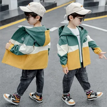 

Autumn Spring Hooded Jackets For Boys Children Outerwear Coats Kids Clothes Baby Boys Jacket 3-11 Year Old
