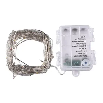

ICOCO AA Battery 100 Leds LED Copper Wire String Home Party Lamps 8 Function Modes Indoor & Outdoor DIY Decor Lighting Holiday