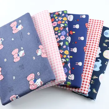 

Patchwork Textile DIY Sewing Baby Clothing Print Twill Fabric Cloth Per Meter Fabric Bed Fabric Material Animal Plaid Cotton