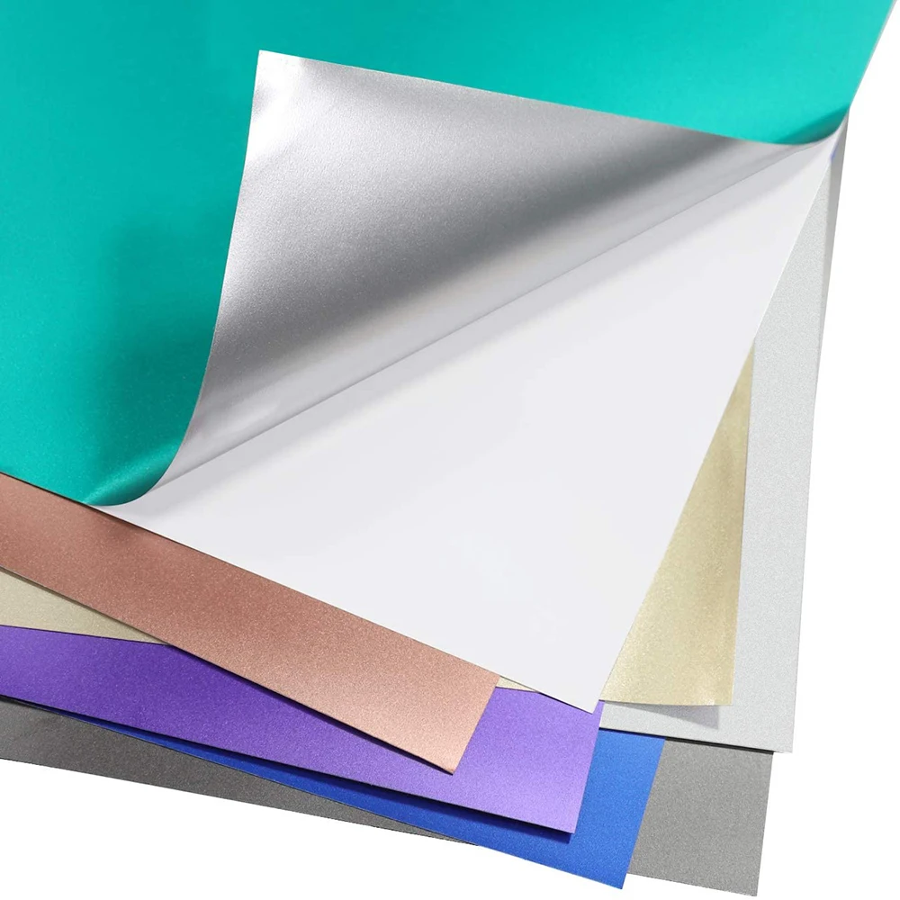 Holographic Glitter Adhesive Craft Vinyl Film Sheet for Decor Sticker Party Home Glass Car Decal 32 Color Vinyl for Cut