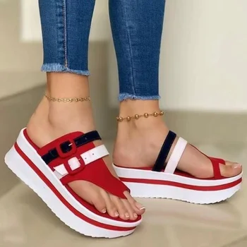 Summer Fashion Women's Wedges Sandals Beach Casual Female Platform Peep Toe Lady Mixed Colors Sandals Woman Sandals Slippers 1