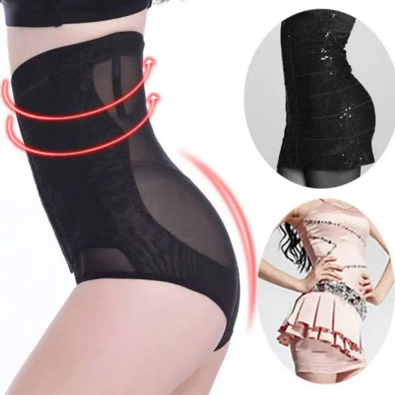 Для женщин Высокая Талия тренер пластика Управление трусики Body Shaper Корсеты бедра Корректирующее белье нижнее белье с крючками