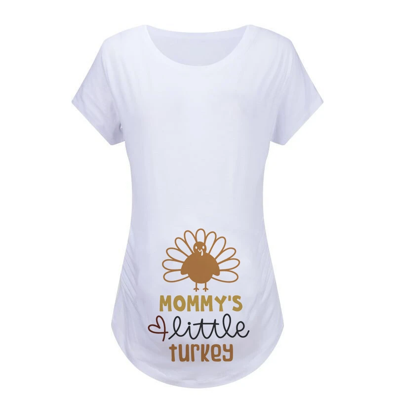 Мамин маленький индюк беременность рубашки размера плюс для беременных с буквенным принтом женский топ для беременных футболки MOM Premama Топы
