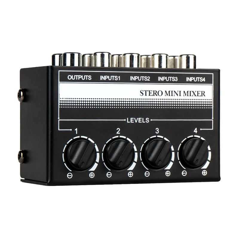 Stereo Multi-Channel Mixer Mini 4-Kanal Passive Dispenser Black | Электроника