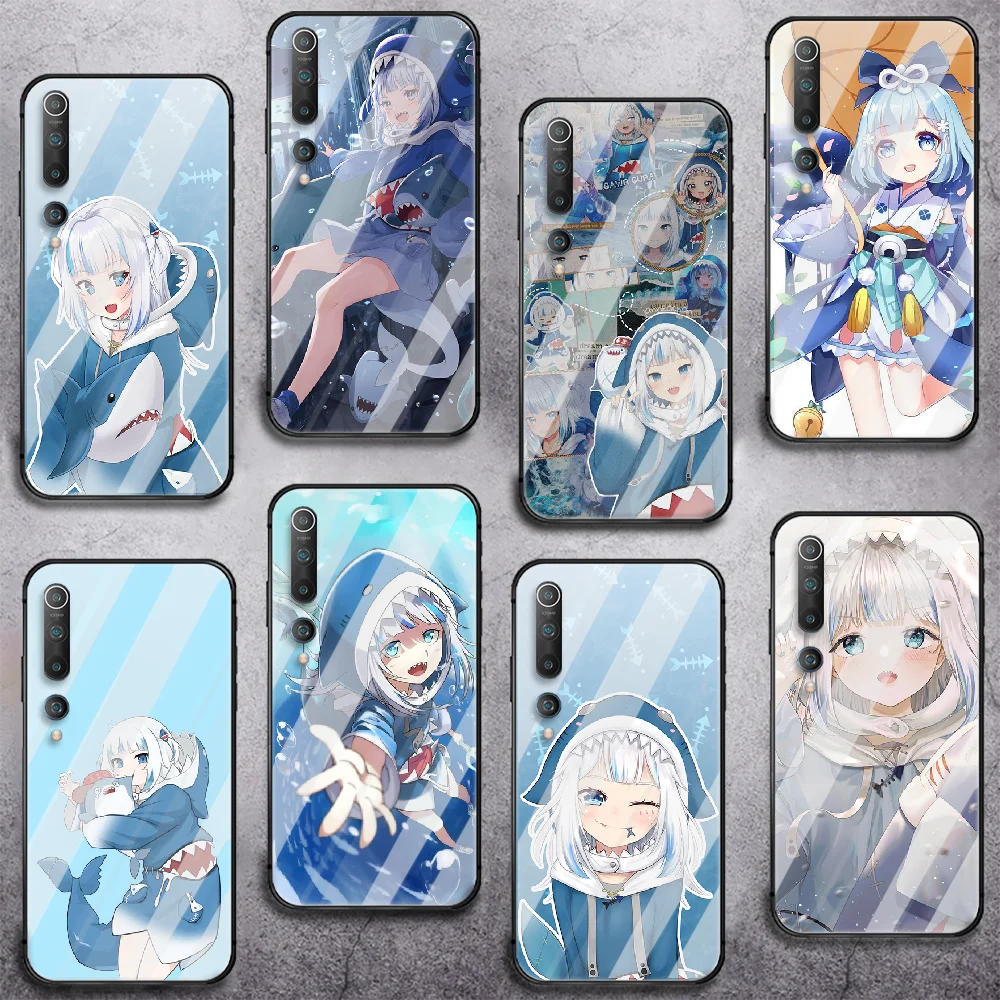 Чехол для телефона Gawr Gura shark vtuber из закаленного стекла с аниме Xiaomi Mi 8 9 10 11 T Max Pro Lite