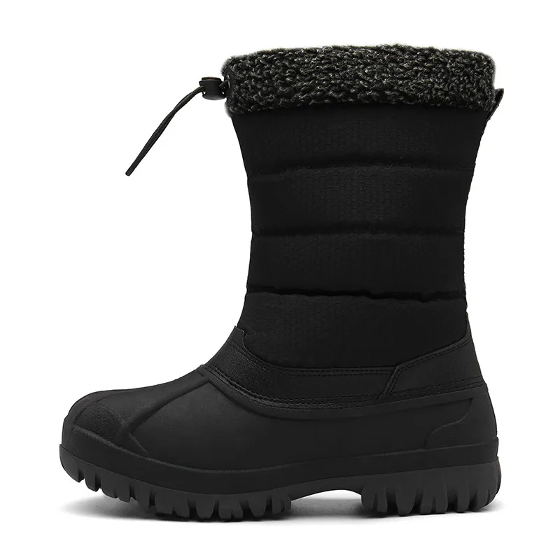 Женские ботинки; зимняя обувь; женские уличные зимние ботинки; теплые меховые ботинки до середины икры; женская обувь; ботинки на платформе; обувь на плоской подошве; botas mujer
