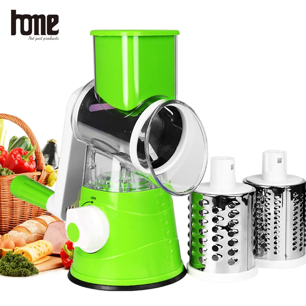 Резка овощей, картофеля мульти Slicer Терка для сыра Измельчитель Мандолины Еда дробилка Руководство 3 в 1 круглые кухонные принадлежности гаджет Резка овощей, картофеля мульти Slicer Терка для сыра Измельчитель Мандолины Еда дробилка Руководство 3 в 1 круглые кухонные принадлежности гаджет