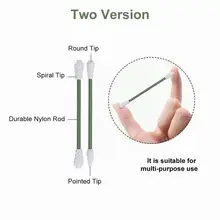 Hot 2Pcs Reusable Cotton Swab Ear Cleaning Cosmetic Silicone Buds Swabs Sticks Double-headed Recycling For Cleaning Makeup