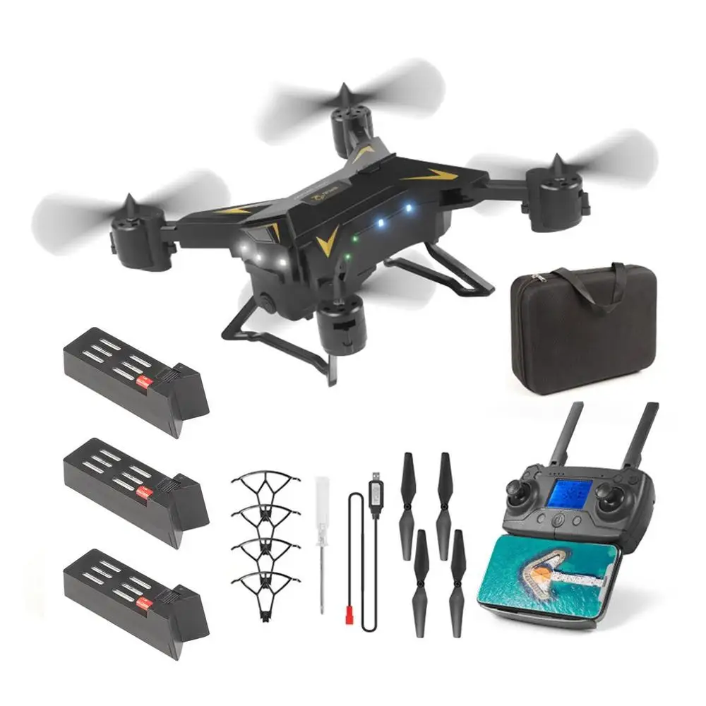 Black-3 Battery KY601g 5G Wi-Fi Дрон Дистанционное Управление FPV 4-осевая машина gps воздушная игрушка Складная самолета Geature фото-и видеосъемки RC самолет - Цвет: Black-3 Battery