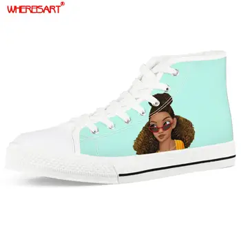 

WHEREISART Vulcanized Shoes Teens Student Girls High Top Classic Light-Weight Low-Top Women Trainer Shoes Canvas Sneakers 2019