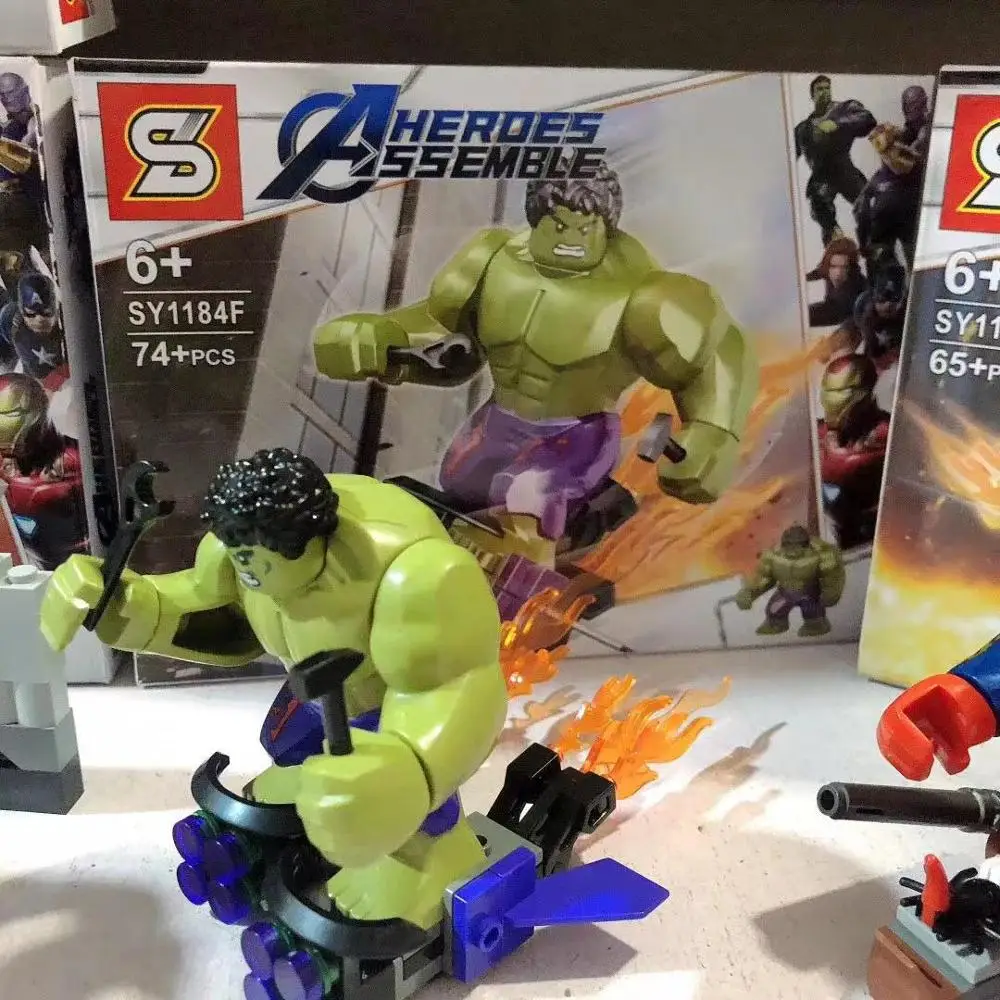 40 шт./лот SY1184 Супергерои Мстители Железный человек робот Халк Buster venom наборы Строительный Блок Детские игрушки edcation модель детские игрушки