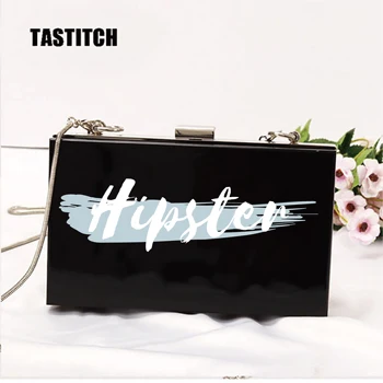 

Logo/Name Customize Acrylic Bag Women Evening Bag Print Personalized Clutches Mrs Handbags Bridesmaid Purse Chain Shoulder Bags