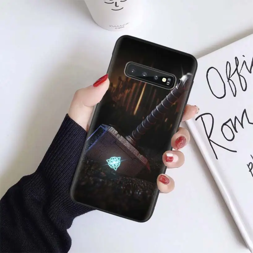 Железный человек Марвел Мстители чехол для samsung Galaxy S10+ Plus Lite Note 10 9 8 S9 S8 J4 J6+ Plus S7 S6 черный чехол для телефона