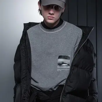 

20SS Latest TOP Arnodefrance Oversize Men Women Streetwear Washed Do Old Inside Out Eye Printing Short sleeve tees Cotton