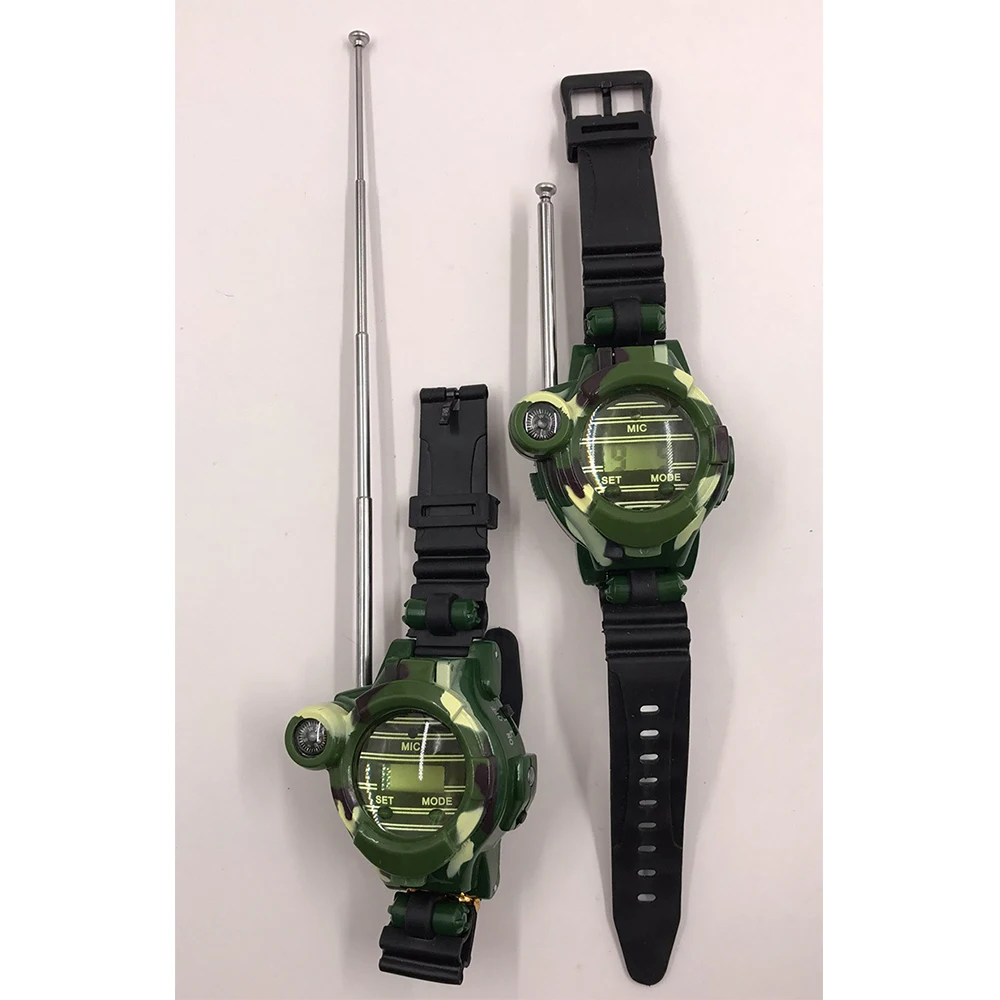 2PCS Walkie Talkie For Kids Military Children Talkie Watch Outdoor Interphone Gifts Toys Camouflage Style Compass Game Boy Gift 6