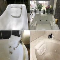 SPA Non-Slip Bath Pillow with Suction Cups Bath Tub Neck Back Support Headrest Pillows Thickened Home Cushion Accersory jacuzzi 4