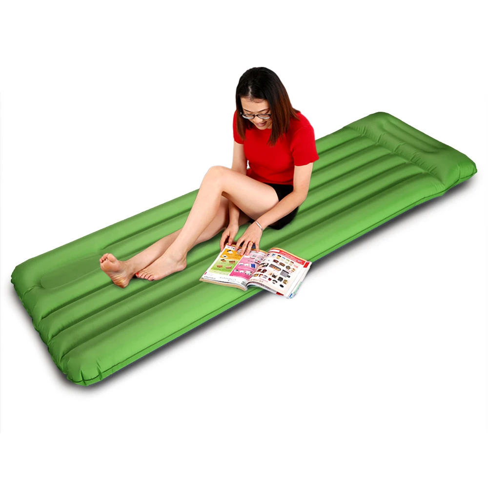 

Inflatable Camping Pad Outdoor Quick Inflating Sleeping Pad Hiking Backpacking Picnic Beach Mat Ground Mattress Polyester Pongee