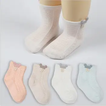 

Socks For Baby Girl New Toddles Fashion Cute Multi-color Mickey High Quality Cotton Medium Tube Simple Design Socks