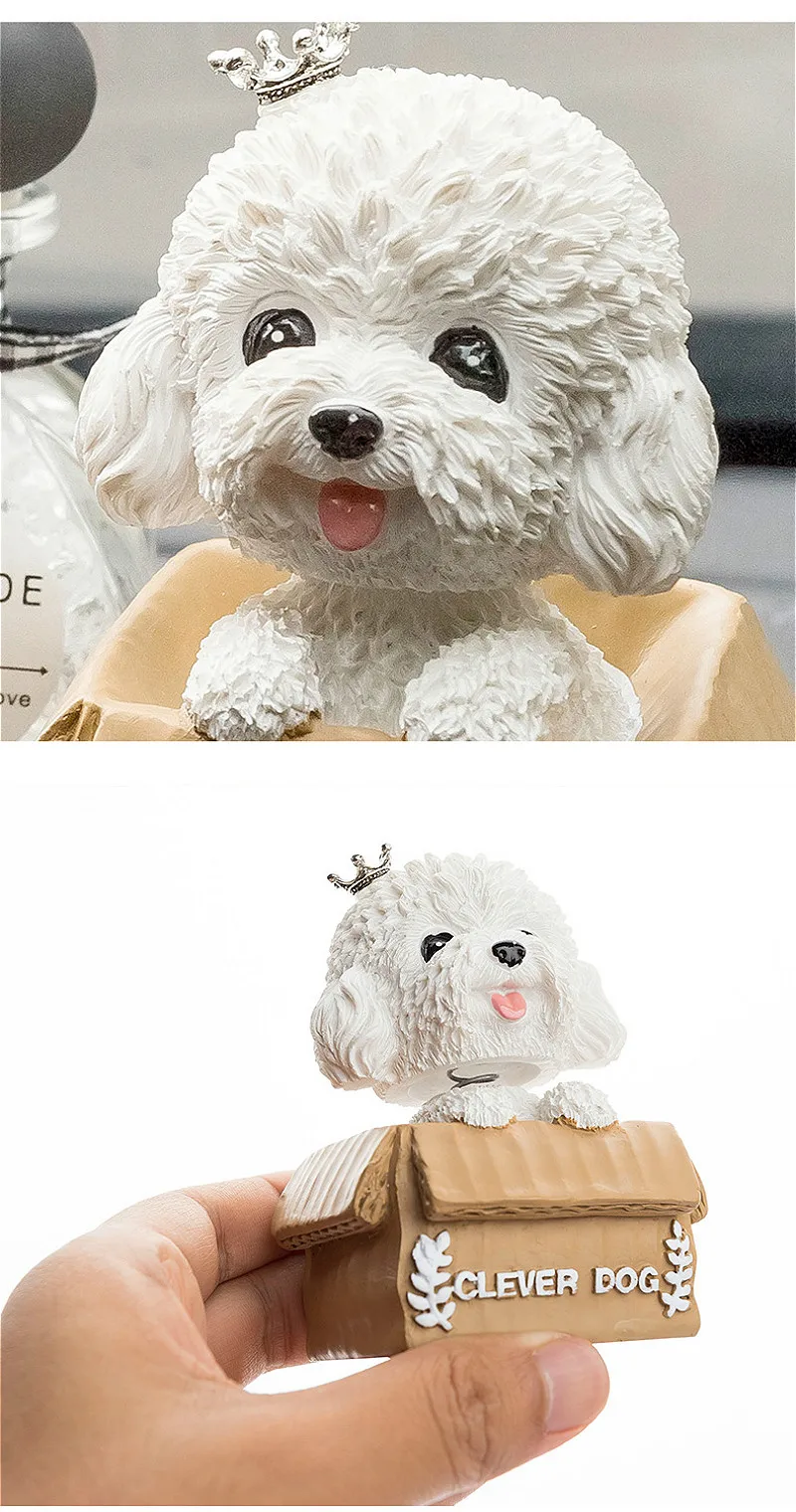 Car Ornament Nodding Dog Cat Hamster Shakes His Head Shaking Car Styling Bobblehead Doll Car Interior Decoration Christmas Gifts
