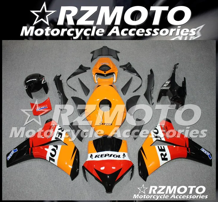 ABS литья под давлением полный обтекатель комплект кузов Подходит для HONDA CBR1000RR 1000RR 2008 2009 2010 2011 08 09 10 11 Repsol Великобритания