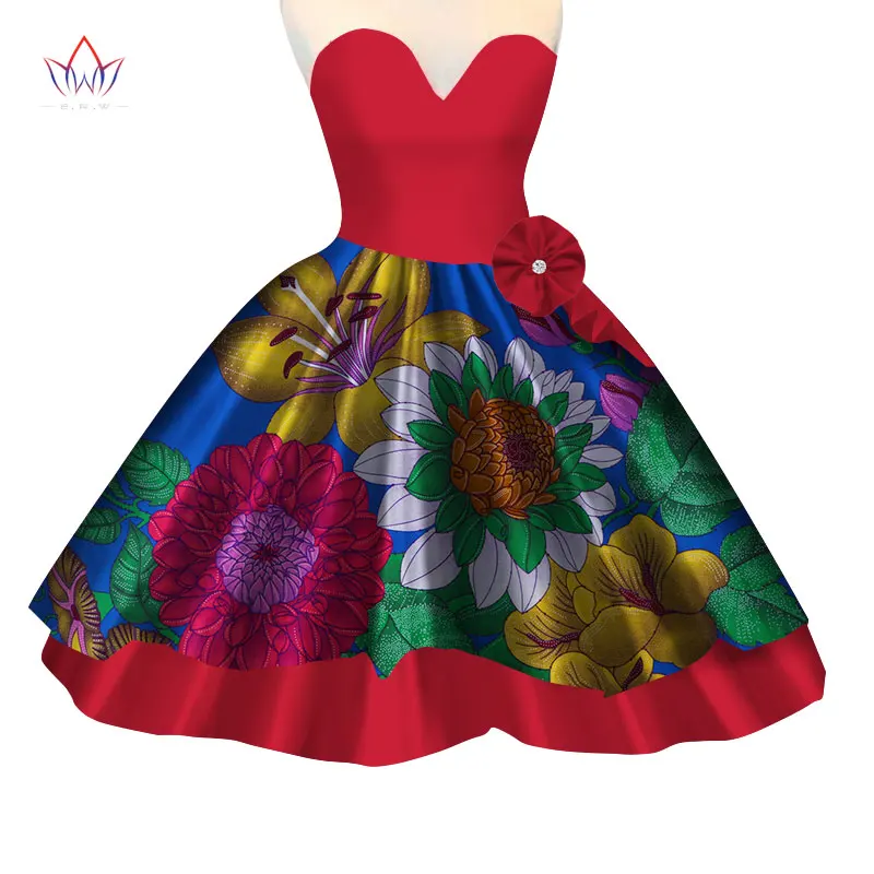 14 Летняя Рабочая Платья для женщин плюс Размеры Для женщин модное платье Дашики традиционные африканские Базен Riche хлопчатобумажная одежда ни brw WY1575 - Цвет: 14