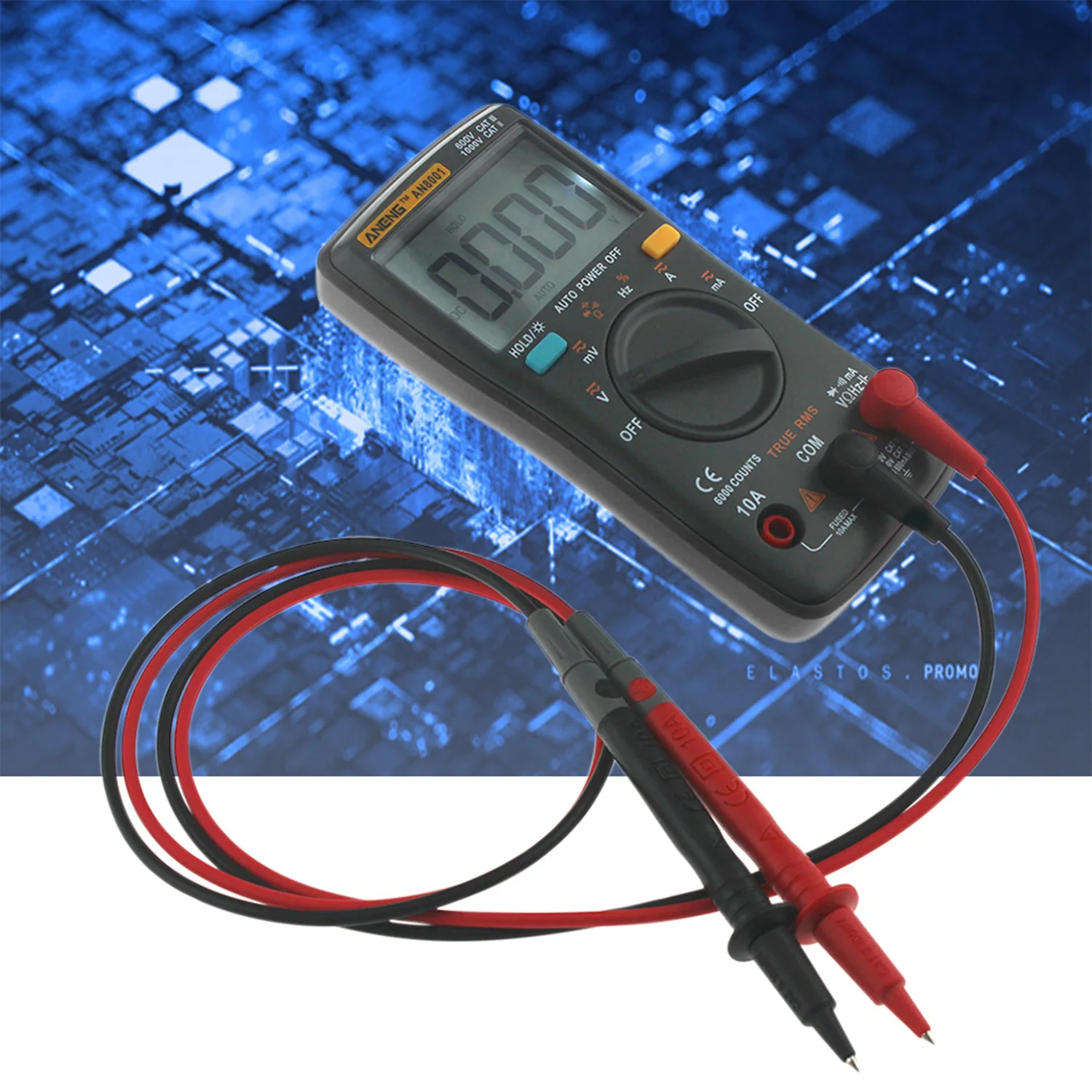 ANENG 6000 отсчетов True RMS цифровой мультиметр Вольтметр Амперметр ручной Мини Универсальный измеритель рабочего цикла диод тестер