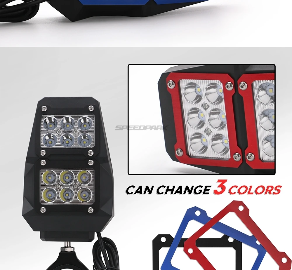 Мотоциклетный Светодиодный прожектор CNC 1,7" UTV/ATV для Yamaha Rhino 1,75" UTV SXS рулонная клетка заднего вида зеркала для Can-Am Commander 1000