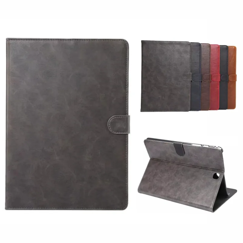 Fashion flip Stand PU Leather Case Cover for Samsung Galaxy Tab A 9.7'' SM T550 P550 P555 T555C Crazy Horse pattern tablet |