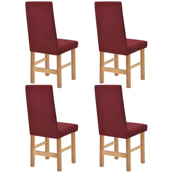 

Vidaxl stretch chair cover 4 PCs Wine Red Pique