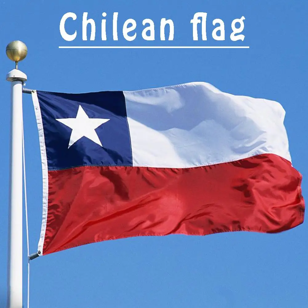 

90X150cm Aerlxemrbrae Flag 90X150cm Chile Flag 100% Polyester Flag Banner With 2 Grommets For Hanging Home Decoration