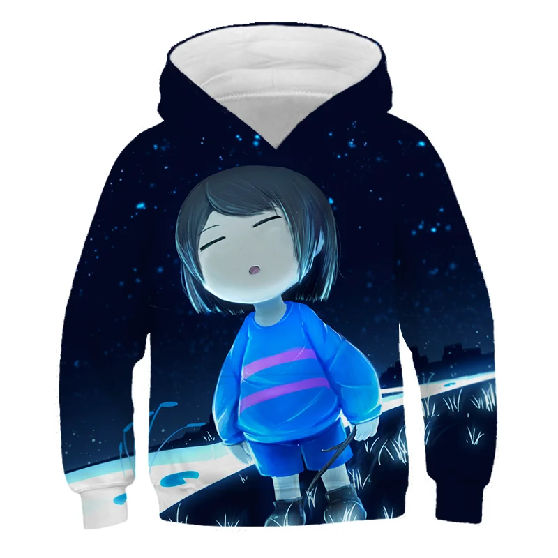 Худи с 3D принтом Undertale Sans новый дизайн повседневная одежда для маленьких