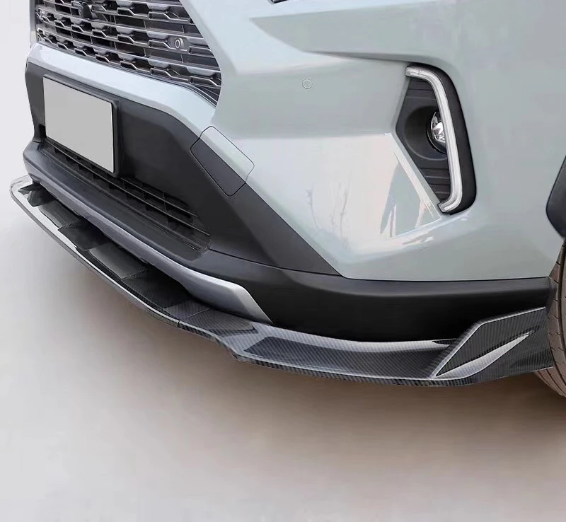 Передний бампер спойлер диффузора губ для toyota rav4 2020 3 шт. углеродное волокно Look golss