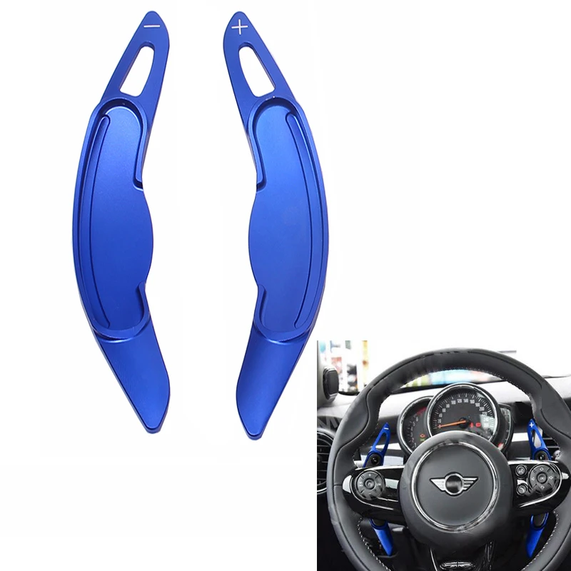 

2pcs For MINI Cooper S JCW F54 F55 F56 F57 F60 Replace Steering Wheel Shift Paddle Extension Cover aluminium Car Accessories