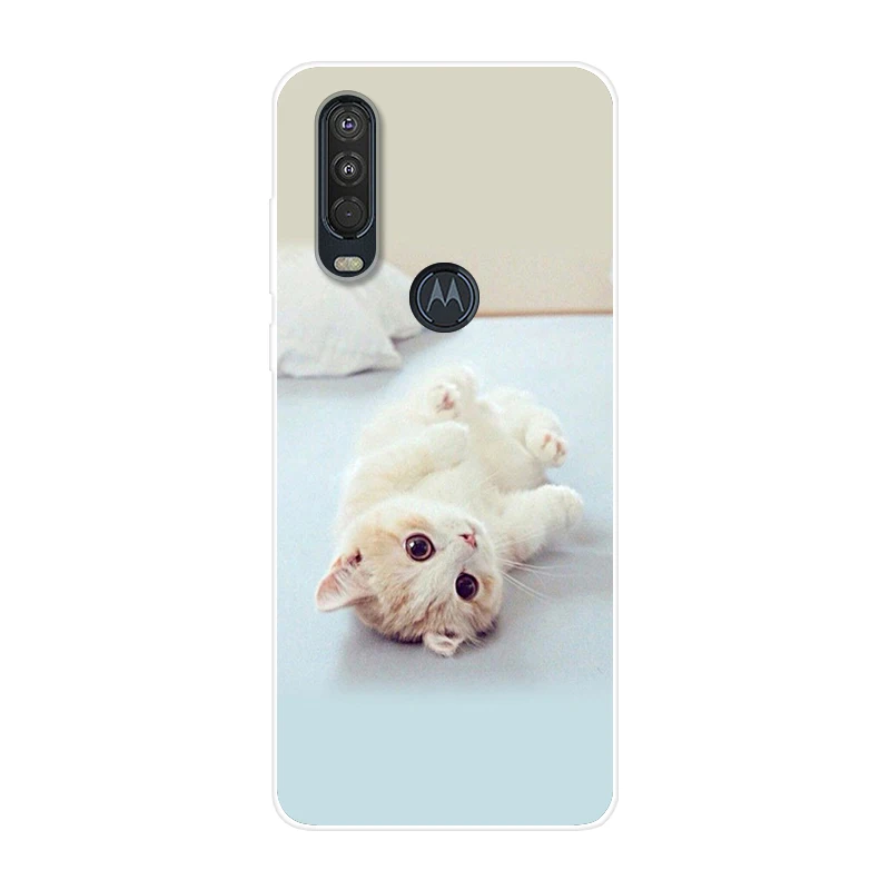 Для Motorola One Action чехол 6,3 ''мультяшная мягкая ТПУ Силиконовая задняя крышка для MOTO One Action OneAction чехол для телефона funda One Vision - Цвет: 24-