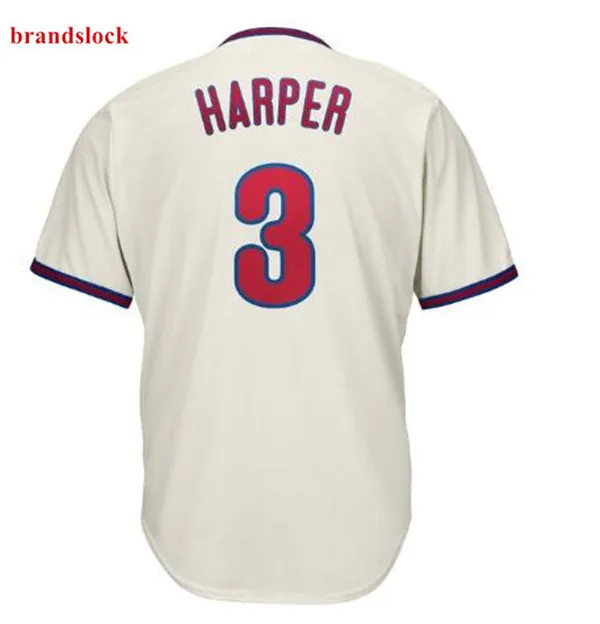 Мужской Bryce Harper Custom Philadelphia Jersey Usa бейсбольная Футболка