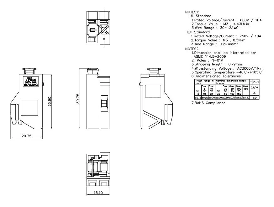 PSCBF4 15,1 1P трансформатор TEMINAL блок TSCBF4 15,1 мм 1PIN Феникс контакт DEGSON KEFA YANNIU