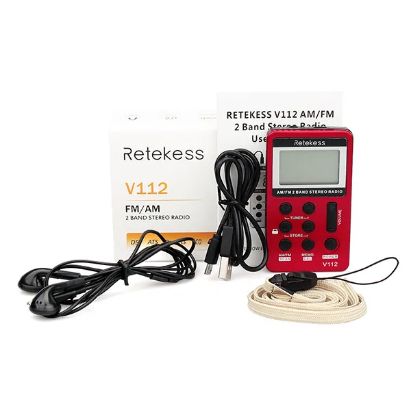 Retekess-Mini Pocket Radio Receiver, rádios portáteis, AM,