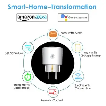 

wifi socket European standard plug European standard wifi smart socket Alexa wireless remote control voice smart control