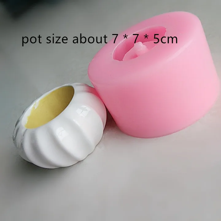 Cement Flower Pot Molds Handmade Concrete Planter Silicone Mold