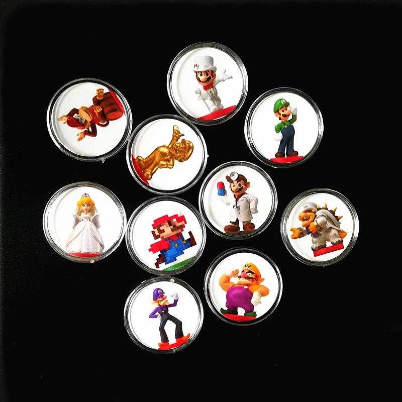 20 шт./лот NFC игровая карта Amiibo для переключателя NS Wiiu NFC бирка Коллекционная монета печатная наклейка Ntag215 для Super Smash Bros - Цвет: 10Pcs Super Mario