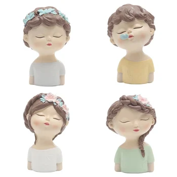 

Cute Cake Topper Decorations Summer Flowers Decoration-Braided Girl Figurines Wedding Decoration Home Decoration Accessories