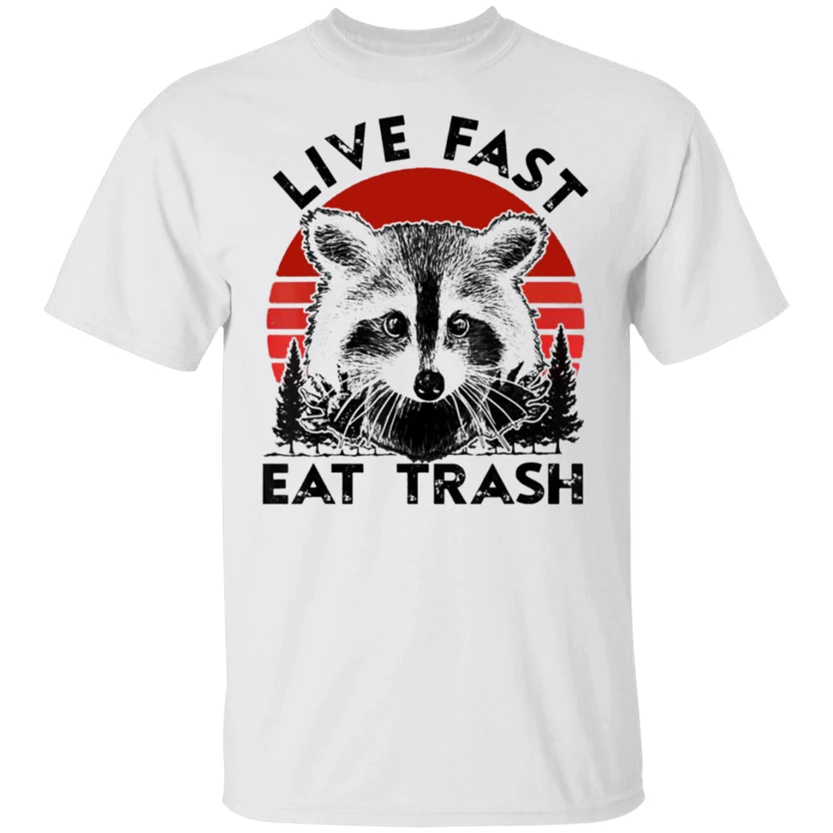 Мужская футболка с принтом «Eat Trash»; размер high высококачественная повседневная футболка с принтом