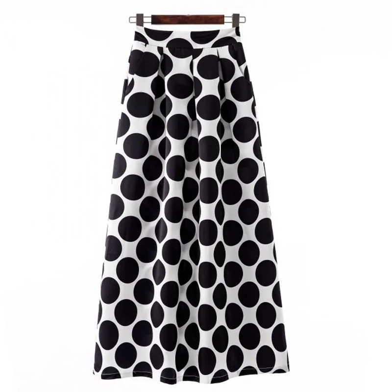 Женские элегантные юбки в горошек с цветочным принтом, офисные женские винтажные повседневные Модные плиссированные юбки