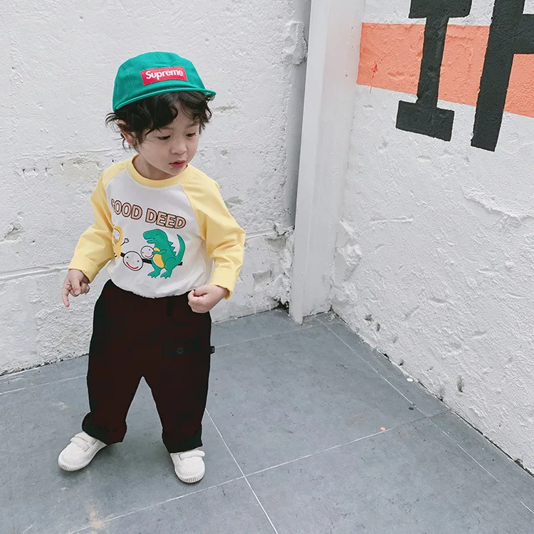 Spring Childrenswear Men And Women Children Casual Pants Children Korean-style Loose-Fit Shuttle Needle Washing Water Skinn