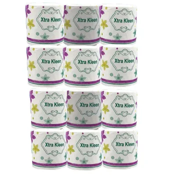 

12 Rolls 2 layers Toilet Paper Home Bathroom Soft Skin-friendly High Absorption Eco-friendly No Stimulation Toilet Tissue z1