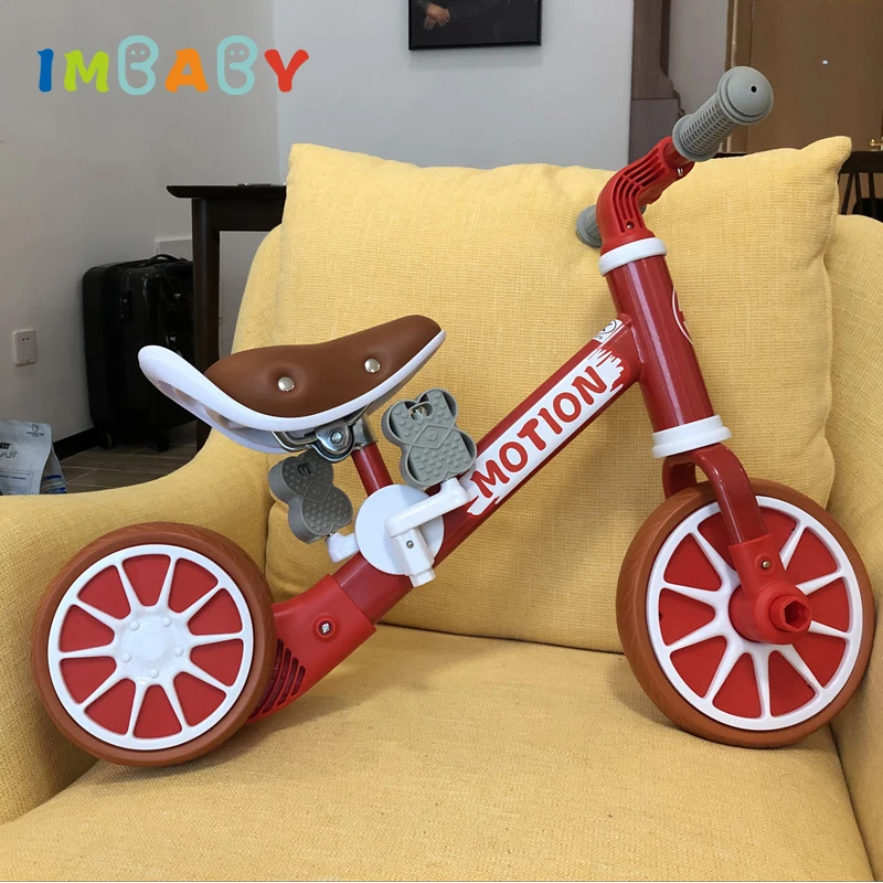 IMBABY Children Scooter Tricycle Toddler Balance Bike Kids Sliding Walker Ride On Outdoor Indoor Toy Adjustable Non-Inflatable